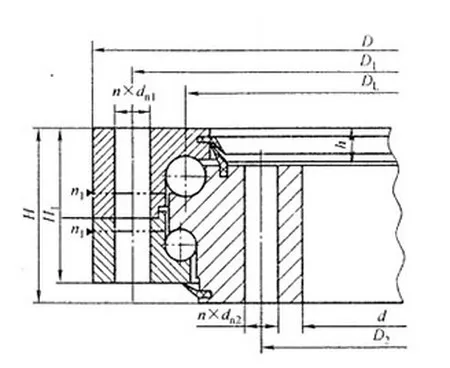 Slewing ring without gear