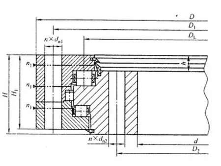 Slewing ring without gear